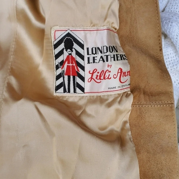 Lilli Ann London Leathers Faux Fur‎ Vintage Trench Coat S - Picture 16 of 16